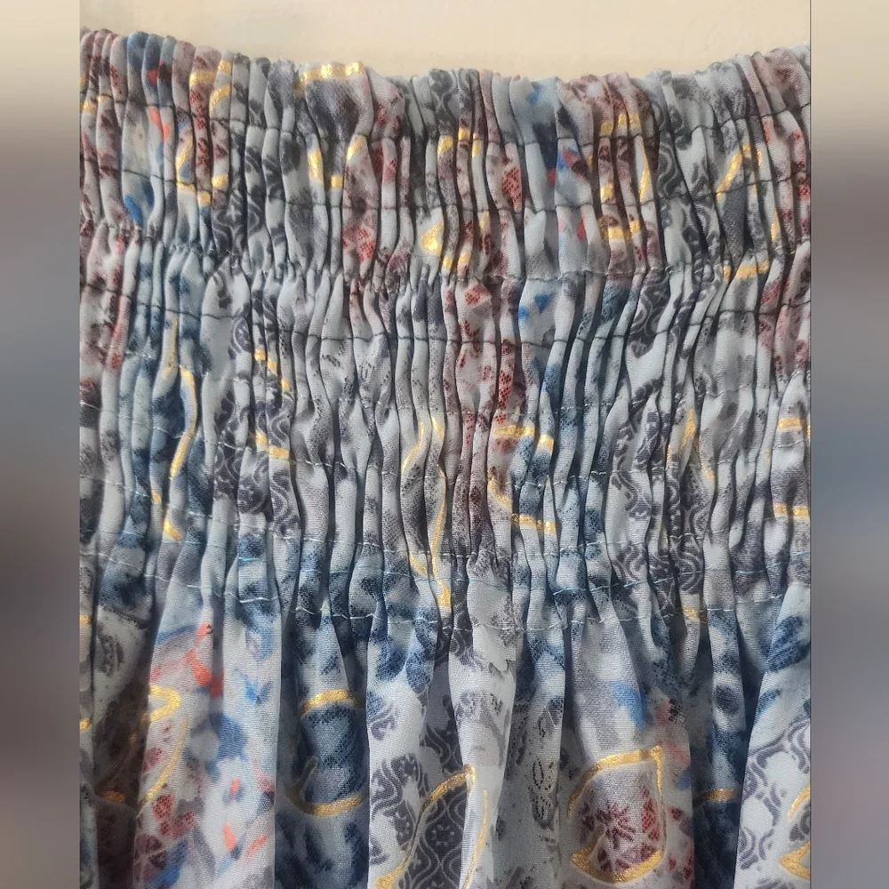 Bigg Bull Women's Blue Patterned Skirt, One‎ Size.